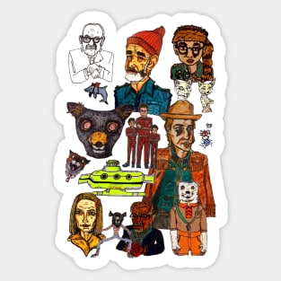 WES ANDERSON Sticker